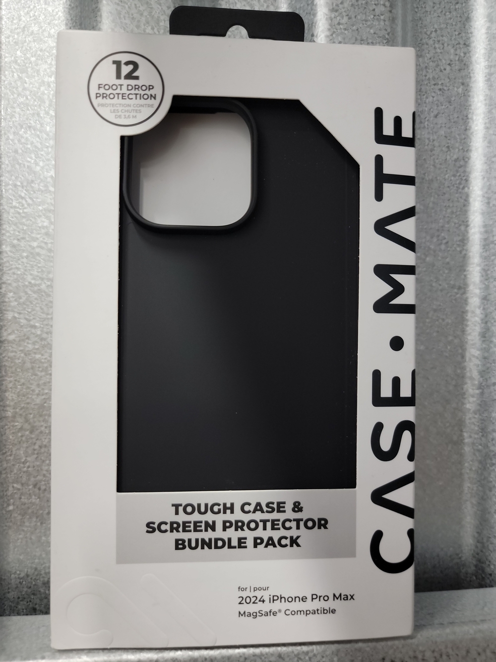 case-mate Black Tough Case & Screen Protector Bundle for iphone 16 Pro Max